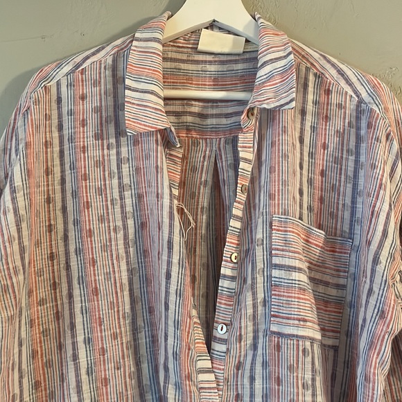 Maeve By Anthro Breckenridge Stripe Button Down - Picture 4 of 10